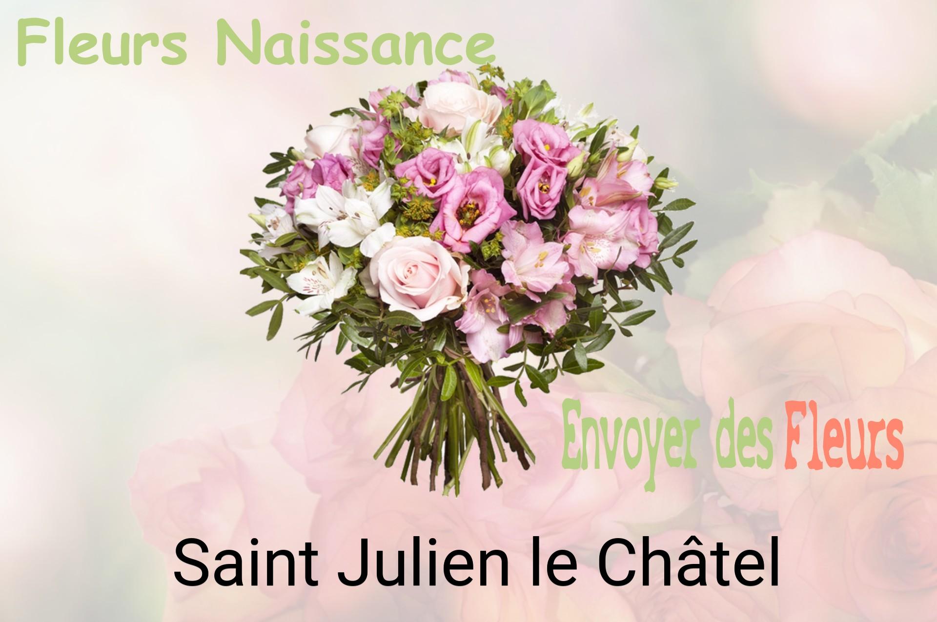 Bouquet de fleurs de naissance livré à Saint-Julien-le-Châtel