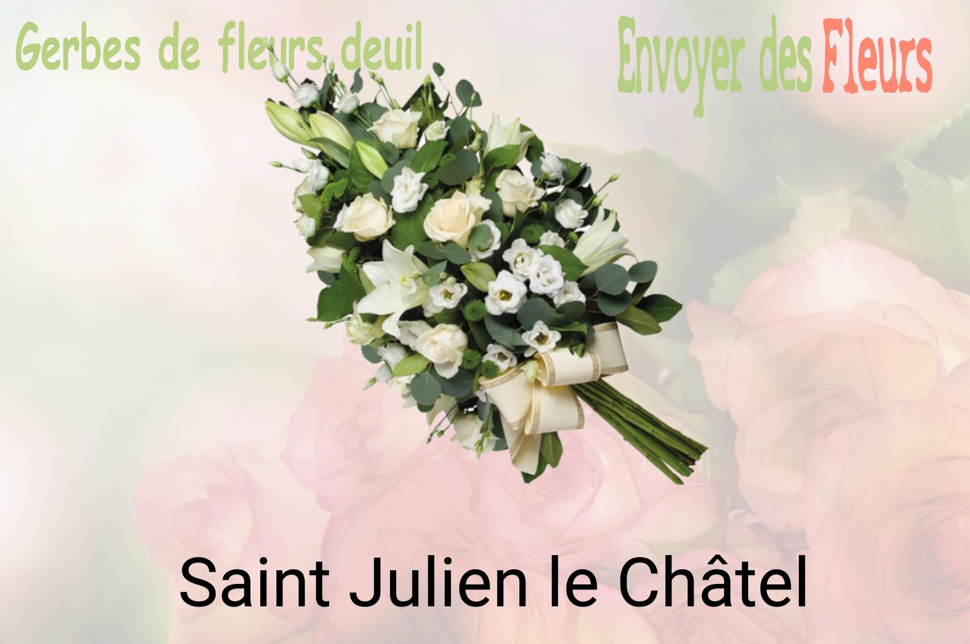 Gerbe de fleurs de deuil livrée à Saint-Julien-le-Châtel